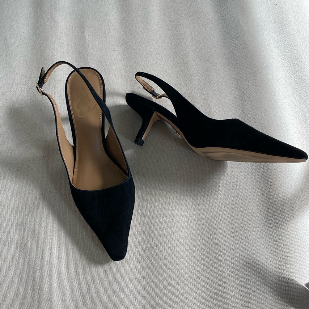 Sam Edelman Pointy Toe Suede Kitten Heel